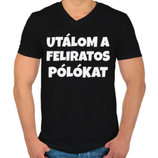 PRINTFASHION UTÁLOM A FELIRATOS PÓLÓKAT - Férfi V-nyakú póló - Fekete