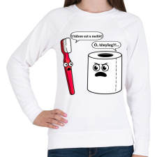 PRINTFASHION Utálom ezt a melót... - Női pulóver - Fehér női pulóver, kardigán