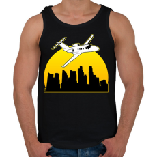 PRINTFASHION Utazás  - Férfi atléta - Fekete