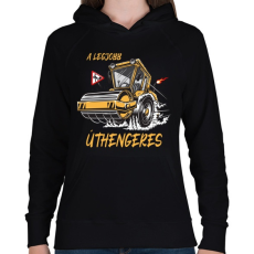 PRINTFASHION Úthenger - Női kapucnis pulóver - Fekete