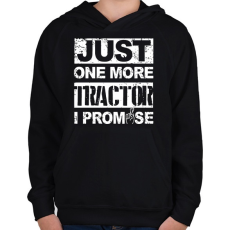 PRINTFASHION Utolsó traktor, megígérem... - Gyerek kapucnis pulóver - Fekete