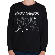 PRINTFASHION Úton vagyok - Gyerek pulóver - Fekete