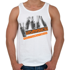 PRINTFASHION üveges legénybúcsú - Férfi atléta - Fehér atléta, trikó