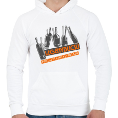 PRINTFASHION üveges legénybúcsú - Férfi kapucnis pulóver - Fehér