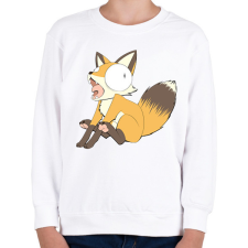 PRINTFASHION Üvöltő róka - Gyerek pulóver - Fehér gyerek pulóver, kardigán