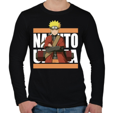 PRINTFASHION Uzumaki Naruto - Férfi hosszú ujjú póló - Fekete férfi póló
