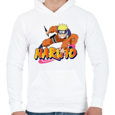PRINTFASHION Uzumaki Naruto - Férfi kapucnis pulóver - Fehér