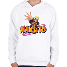 PRINTFASHION Uzumaki Naruto - Gyerek kapucnis pulóver - Fehér gyerek pulóver, kardigán