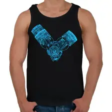 PRINTFASHION v engine xray - Férfi atléta - Fekete atléta, trikó