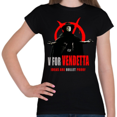 PRINTFASHION V for Vendetta 2 - Női póló - Fekete