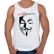 PRINTFASHION V for Vendetta - Férfi atléta - Fehér atléta, trikó