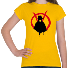 PRINTFASHION V for vendetta - Női póló - Sárga női póló