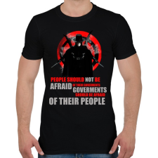 PRINTFASHION v for vendetta quotes - Férfi póló - Fekete férfi póló