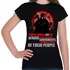 PRINTFASHION v for vendetta quotes - Női póló - Fekete női póló