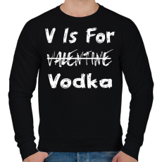 PRINTFASHION V for vodka - Férfi pulóver - Fekete