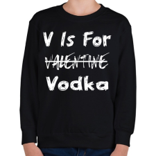 PRINTFASHION V for vodka - Gyerek pulóver - Fekete gyerek pulóver, kardigán