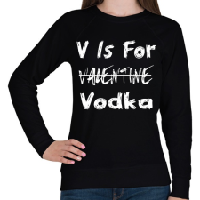 PRINTFASHION V for vodka - Női pulóver - Fekete női pulóver, kardigán