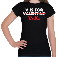 PRINTFASHION V is for Vodka - Női póló - Fekete