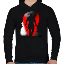 PRINTFASHION V mint Viking - Férfi kapucnis pulóver - Fekete férfi pulóver, kardigán