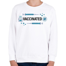 PRINTFASHION Vaccinated - beoltva - covid 19 - Gyerek pulóver - Fehér