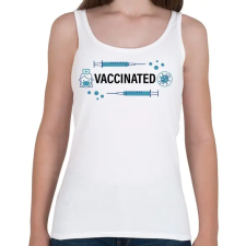 PRINTFASHION Vaccinated - beoltva - covid 19 - Női atléta - Fehér női trikó