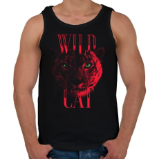 PRINTFASHION Vad macska - Férfi atléta - Fekete