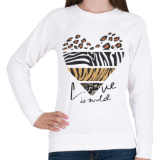 PRINTFASHION Vad szerelem - Női pulóver - Fehér női pulóver, kardigán