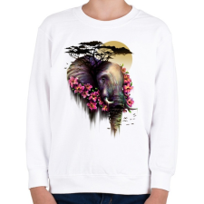 PRINTFASHION Vad virágzás - Gyerek pulóver - Fehér gyerek pulóver, kardigán