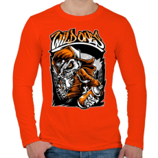 PRINTFASHION Vadak - Férfi hosszú ujjú póló - Narancs