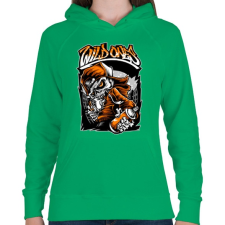 PRINTFASHION Vadak - Női kapucnis pulóver - Zöld női pulóver, kardigán