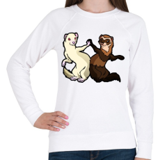 PRINTFASHION Vadas és albínó görénypáros - Női pulóver - Fehér