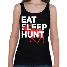 PRINTFASHION Vadász (Eat, Sleep, Hunt) - Női atléta - Fekete