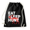 PRINTFASHION Vadász (Eat, Sleep, Hunt) - Sportzsák, Tornazsák - Fekete