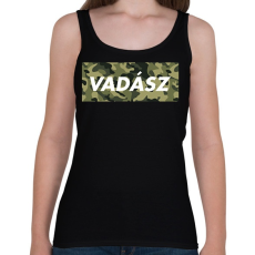 PRINTFASHION Vadász logó - Női atléta - Fekete