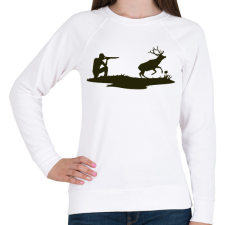 PRINTFASHION Vadász - Női pulóver - Fehér női pulóver, kardigán