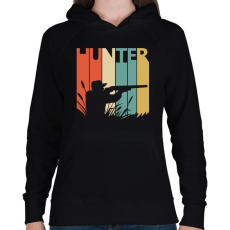 PRINTFASHION Vadászat - Női kapucnis pulóver - Fekete