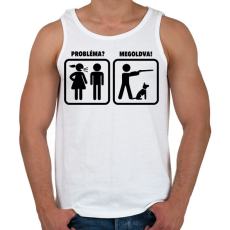 PRINTFASHION Vadászat - probléma megoldva - Férfi atléta - Fehér