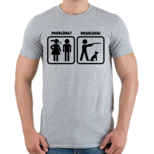 PRINTFASHION Vadászat - probléma megoldva - Férfi póló - Sport szürke férfi póló