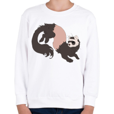 PRINTFASHION vadászgörény - Gyerek pulóver - Fehér