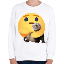 PRINTFASHION Vadászgörény - Gyerek pulóver - Fehér gyerek pulóver, kardigán