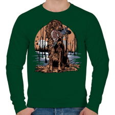 PRINTFASHION Vadászkutya zsákmánya - Férfi pulóver - Sötétzöld férfi pulóver, kardigán