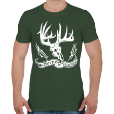 PRINTFASHION Vadásznak született - Férfi póló - Katonazöld férfi póló
