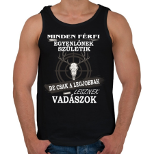 PRINTFASHION Vadásznak születni kell - Férfi atléta - Fekete atléta, trikó