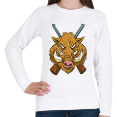 PRINTFASHION Vaddisznó - Női pulóver - Fehér