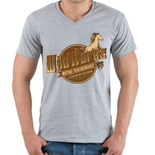 PRINTFASHION Vadló - Férfi V-nyakú póló - Sport szürke férfi póló
