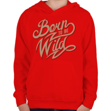 PRINTFASHION Vadnak született - Gyerek kapucnis pulóver - Piros