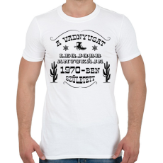 PRINTFASHION Vadnyugat legjobb anyukája - Évszámmal - Férfi póló - Fehér