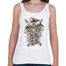 PRINTFASHION Vadon és szabadon - Női atléta - Fehér női trikó