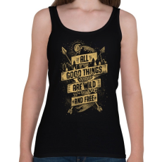 PRINTFASHION Vadon és szabadon - Női atléta - Fekete