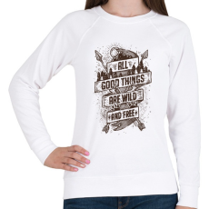 PRINTFASHION Vadon és szabadon - Női pulóver - Fehér